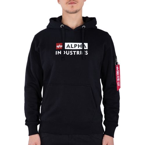 Alpha Industries Mikina  Block-Logo Hoody černá 3XL