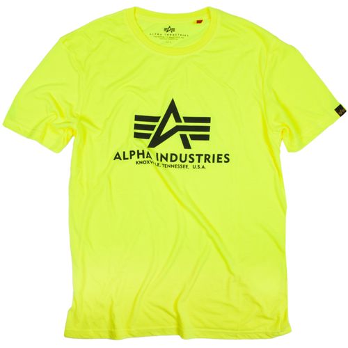 Alpha Industries Tričko  Basic T-Shirt neon yellow XXL