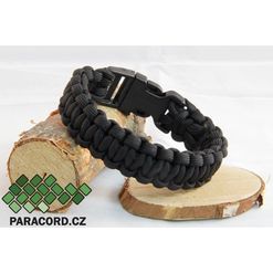 Náramek Paracord KOBRA černá M