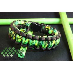 Náramek Paracord MINI KOBRA zelená D14