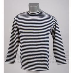 Tričko námořnické ruské zimní s dl.rukávem STURM modro | bílé XL