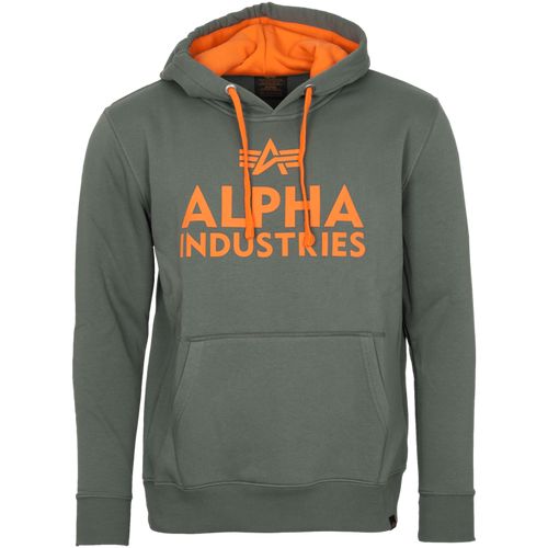 Alpha Industries Mikina  Foam Print Hoody vintage green L