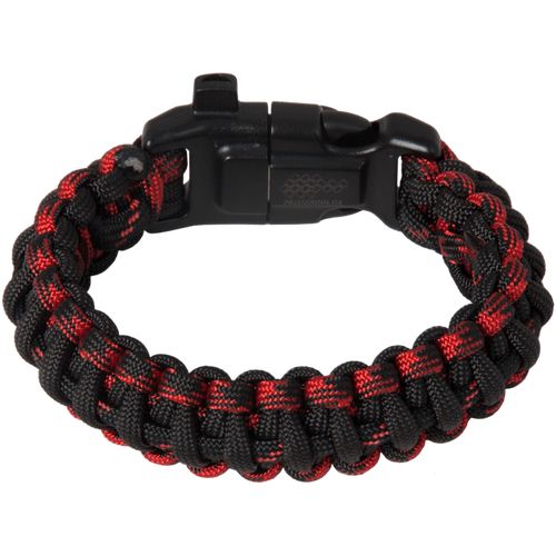 Náramek Paracord FIRESTARTER II. černá | modrá M