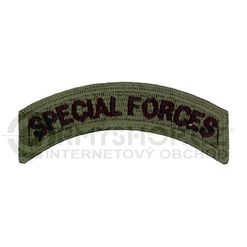 Nášivka: SPECIAL FORCES - oblouček olivová | černá