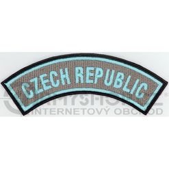 Nášivka: CZECH REPUBLIC - domovenka [celovyšitá] [ssz] béžová | modrá