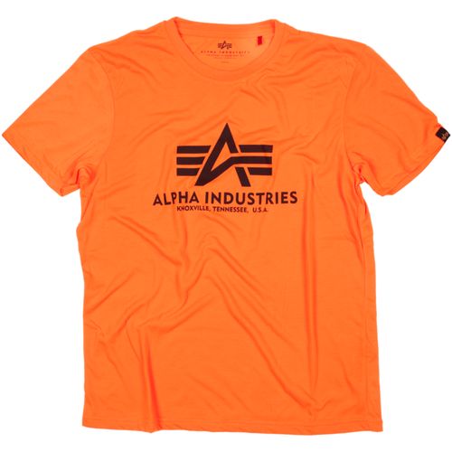 Alpha Industries Tričko  Basic T-Shirt neon orange L