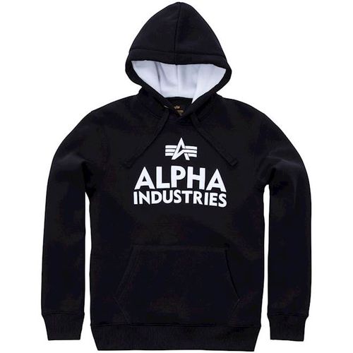 Alpha Industries Mikina  Foam Print Hoody černá | bílá M