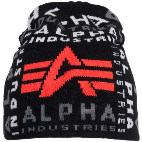 Alpha Industries Čepice  AOP Beanie černá