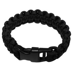 Náramek Paracord 2.3, plast. spona černý M