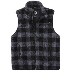 Brandit Vesta Teddyfleece Vest Men černá | šedá 3XL