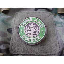 JACKETS TO GO nášivka GUNS AND COFFEE plast MULTICAM