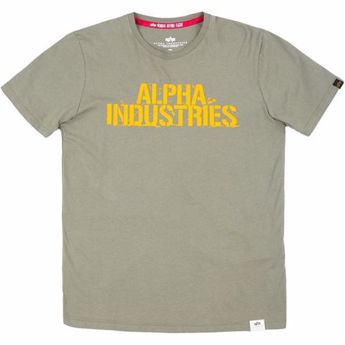 Alpha Industries Tričko  Blurred T olivové M