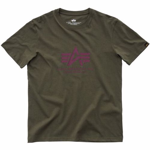 Alpha Industries Tričko  Basic T-Shirt zelená tmavě M