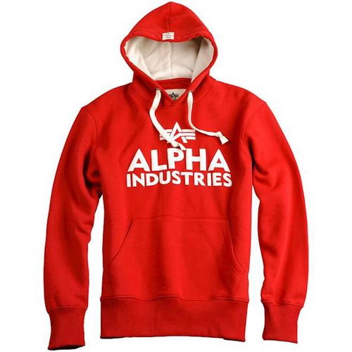 Alpha Industries Mikina  Foam Print Hoody červená | bílá S