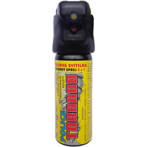 Sprej obranný pepřový TORNADO 50 ml (sprej se svítilnou)