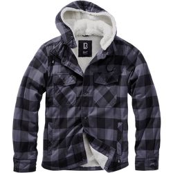 Brandit Bunda Lumberjacket Hooded černá | šedá L