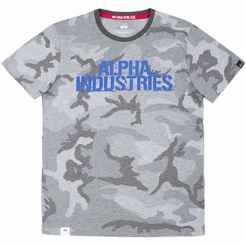 Alpha Industries Tričko  Blurred T grey camo L