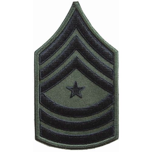 Nášivka: Hodnost US ARMY rukávová Sergeant Major olivová | černá