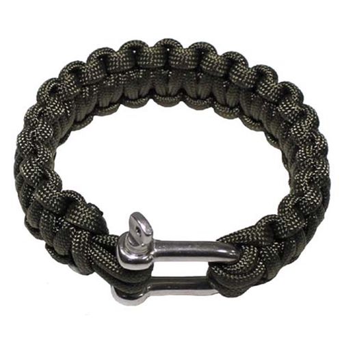 Náramek Paracord 2.3, kov. spona zelený L