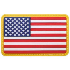 Nášivka gumová 3D: Vlajka USA barevná