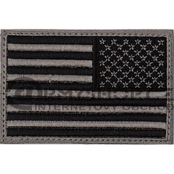 Nášivka: Vlajka USA [zrcadlová] šedá | černá