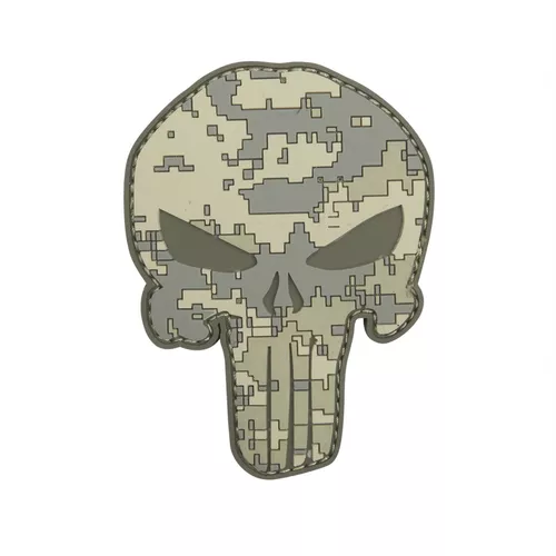 101INC nášivka PUNISHER velcro 3D plastová ACU AT-DIGITAL
