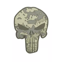 101INC nášivka PUNISHER velcro 3D plastová ACU AT-DIGITAL