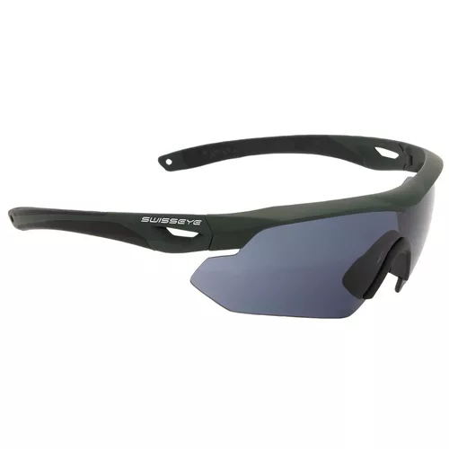 SWISS EYE brýle lehké střelecké Nighthawk 3 skla ZELENÝ rám