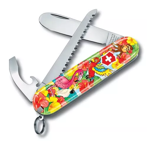 VICTORINOX nůž MŮJ PRVNÍ KAPESNÍ NŮŽ 84mm PARROT EDITION