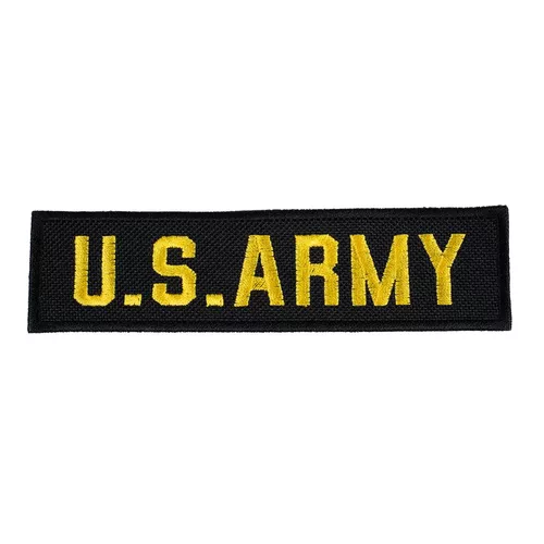 NAVYS nášivka US ARMY - ČERNÁ se žlutou nití