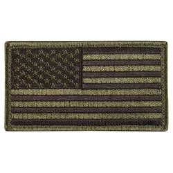 ROTHCO nášivka USA vlajka 4,5 x 8,5 cm ČERNÁ/ZELENÁ