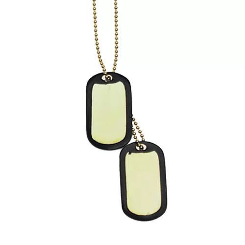 MIL-TEC známky identifikační US "DOG TAG" s tišítky ZLATÉ