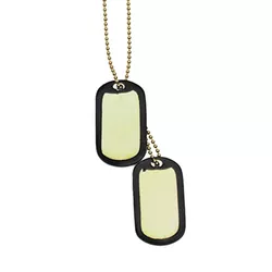 MIL-TEC známky identifikační US "DOG TAG" s tišítky ZLATÉ