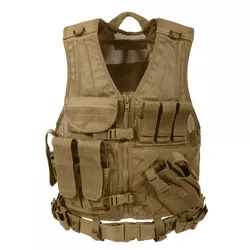ROTHCO vesta taktická CROSS DRAW MOLLE COYOTE BROWN nadměrná velikost