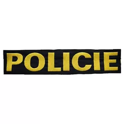 NAVYS nášivka POLICIE velká ČERNÁ se žlutou nití