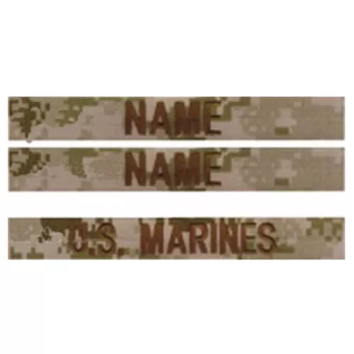 MILITARY RANGE nášivky U.S. MARINES sada 3 ks MARPAT DESERT