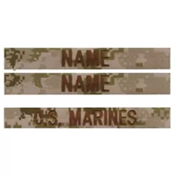 MILITARY RANGE nášivky U.S. MARINES sada 3 ks MARPAT DESERT