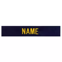MILITARY RANGE nášivka jmenovka 3x "NAME" zlatá niť MODRÁ