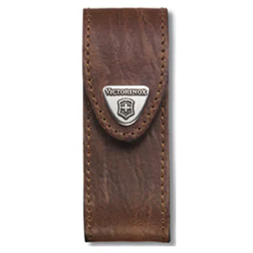 VICTORINOX pouzdro kožené na nůž 91mm 2-4 čtvercové HNĚDÉ