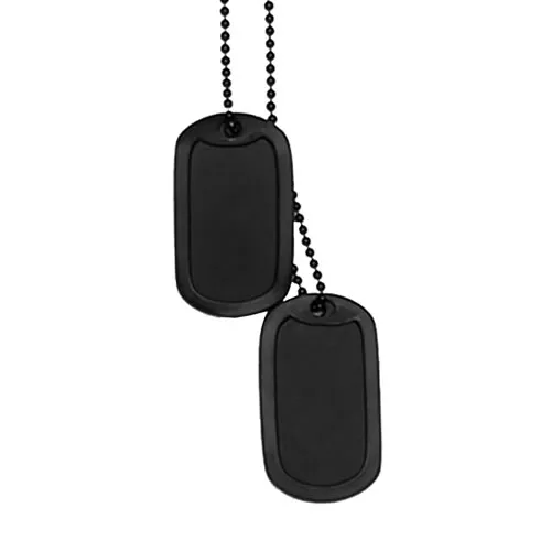 MIL-TEC známky identifikační US "DOG TAG" s tišítky ČERNÉ
