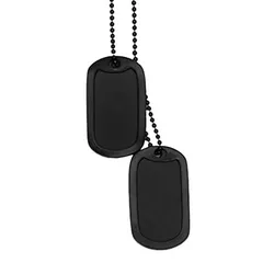 MIL-TEC známky identifikační US "DOG TAG" s tišítky ČERNÉ