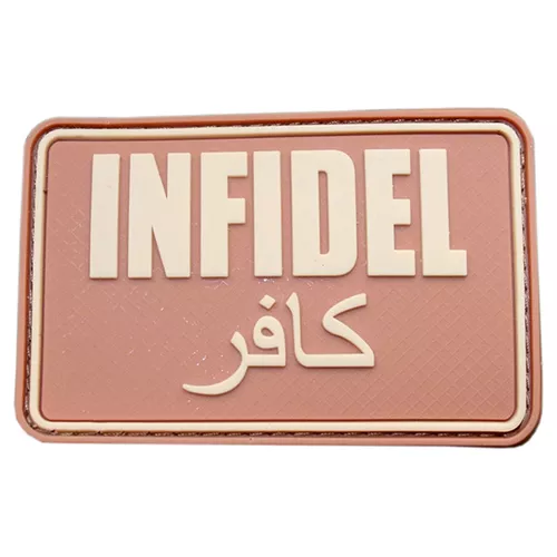 JACKETS TO GO nášivka INFIDEL plast velká DESERT