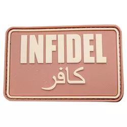 JACKETS TO GO nášivka INFIDEL plast velká DESERT