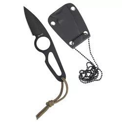 MIL-TEC nůž na krk v plastovém pouzdře na řetízku 18 cm