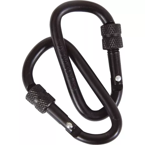 MIL-COM karabiny se zámkem 6mm - 2ks ČERNÉ