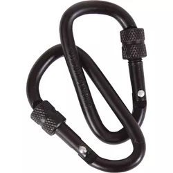 MIL-COM karabiny se zámkem 6mm - 2ks ČERNÉ
