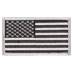 ROTHCO nášivka USA vlajka 4,5 x 8,5 cm velcro ČERNÁ/STŘÍBRNÁ