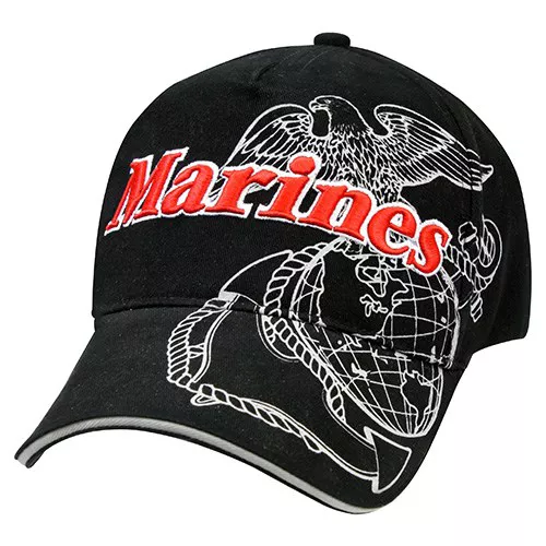 ROTHCO čepice DELUXE US.MARINES baseball ČERNÁ