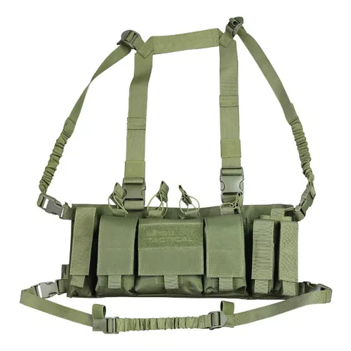 KOMBAT vesta taktická TROJAN CHEST RIG ZELENÁ