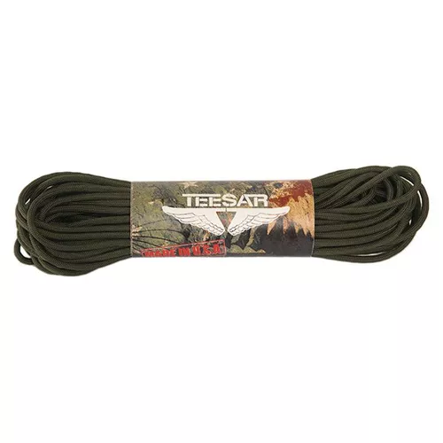 TEESAR šňůra US padáková ø 3 mm / 16 m / 50 feet ZELENÁ